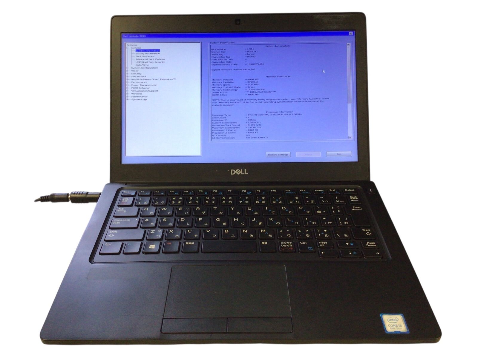npc307 DELL Latitude 5290 P27S◆i5-8250U|4GB◆