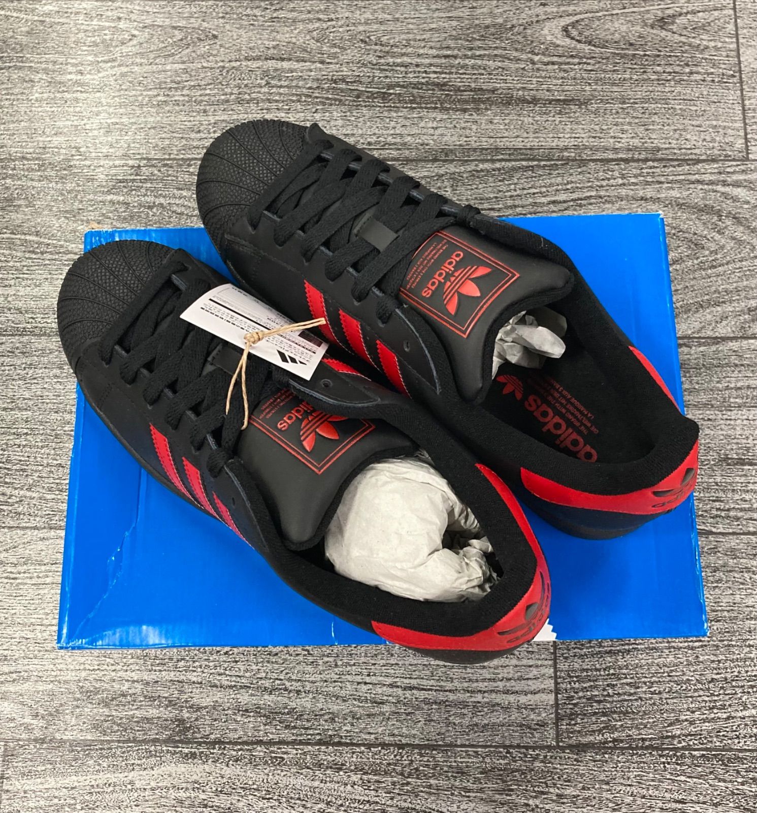 adidas アディダス スニーカー スーパースター II SUPERSTAR II コアブラック|ベタースカーレット|コアブラック JQ2309 サイズ28.0cm
