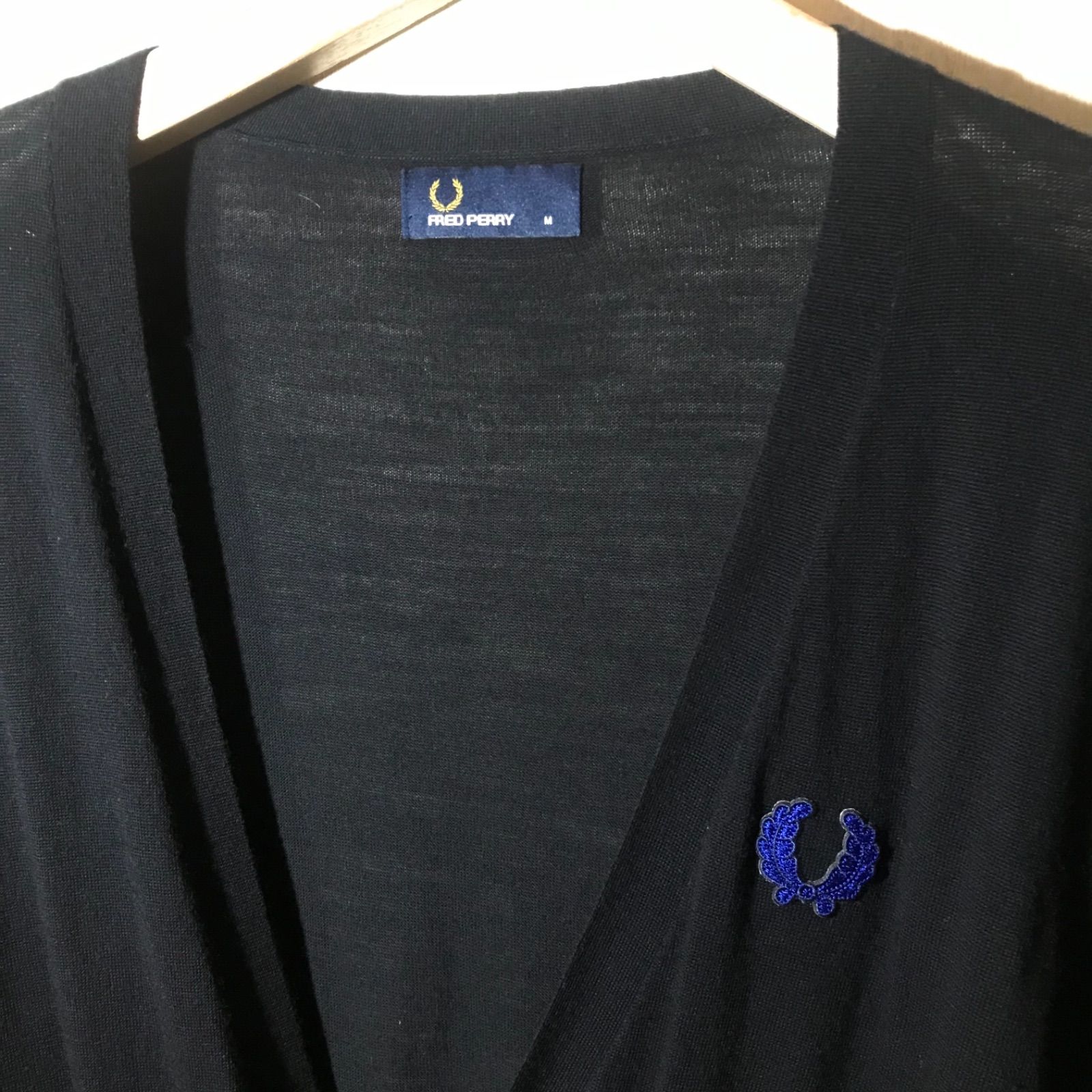 FRED PERRY カーディガン フレッドペリー ブラック 男女兼用 訳あり 