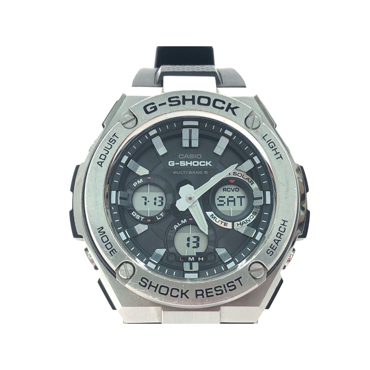 ▼▼CASIO カシオ メンズ腕時計 電波ソーラー G-SHOCK Gショック Gスチール デジアナ GST-W110