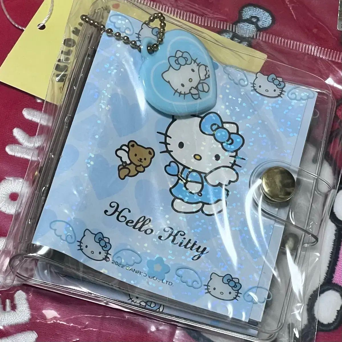 Hello Kitty システム手帳透明青