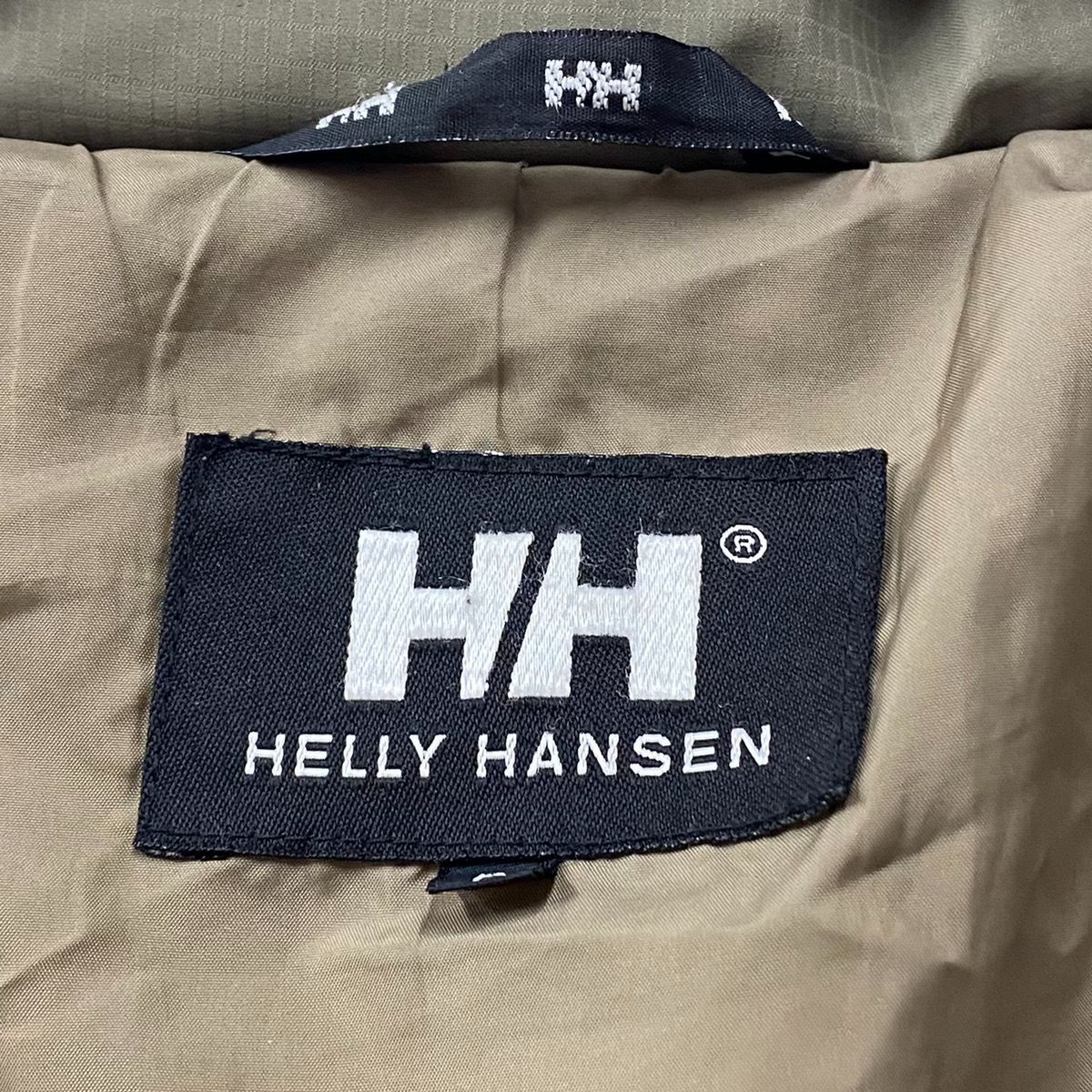 HELLY HANSEN ヘリー ハンセン フーデッド ダウンジャケット 緑 カーキ