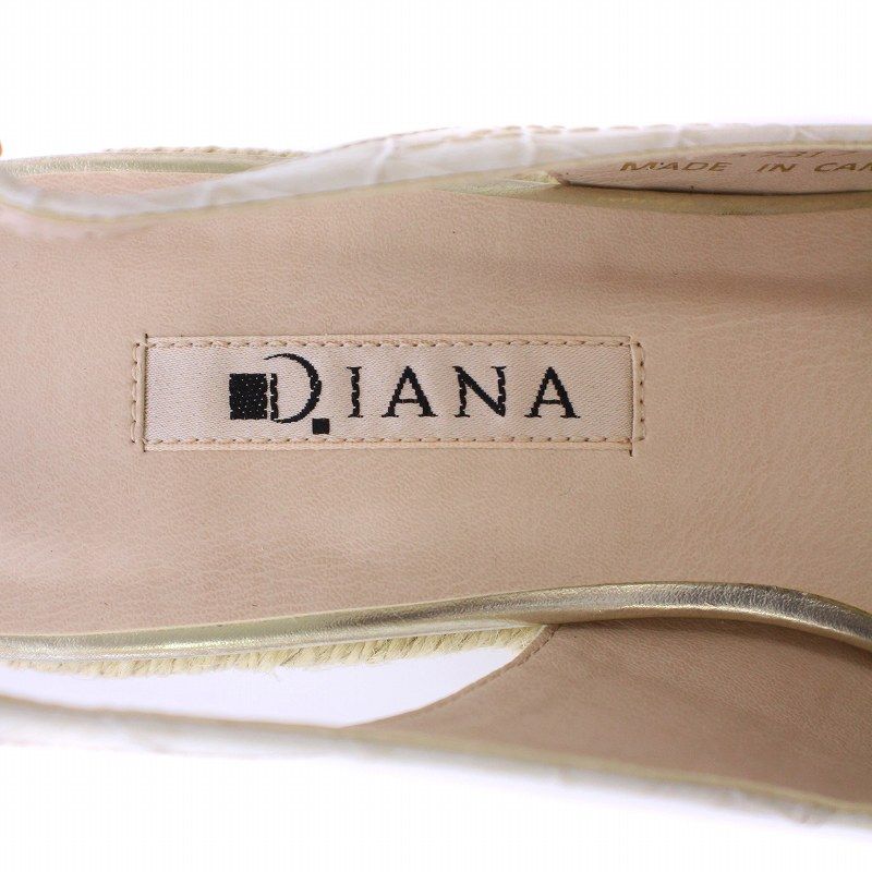 【未使用級】DIANA :L キルティングレザー　ウェッジ　オープントゥサンダル 楽天市場】ダイアナ 靴 アウトレット（形（ヒール・ソール