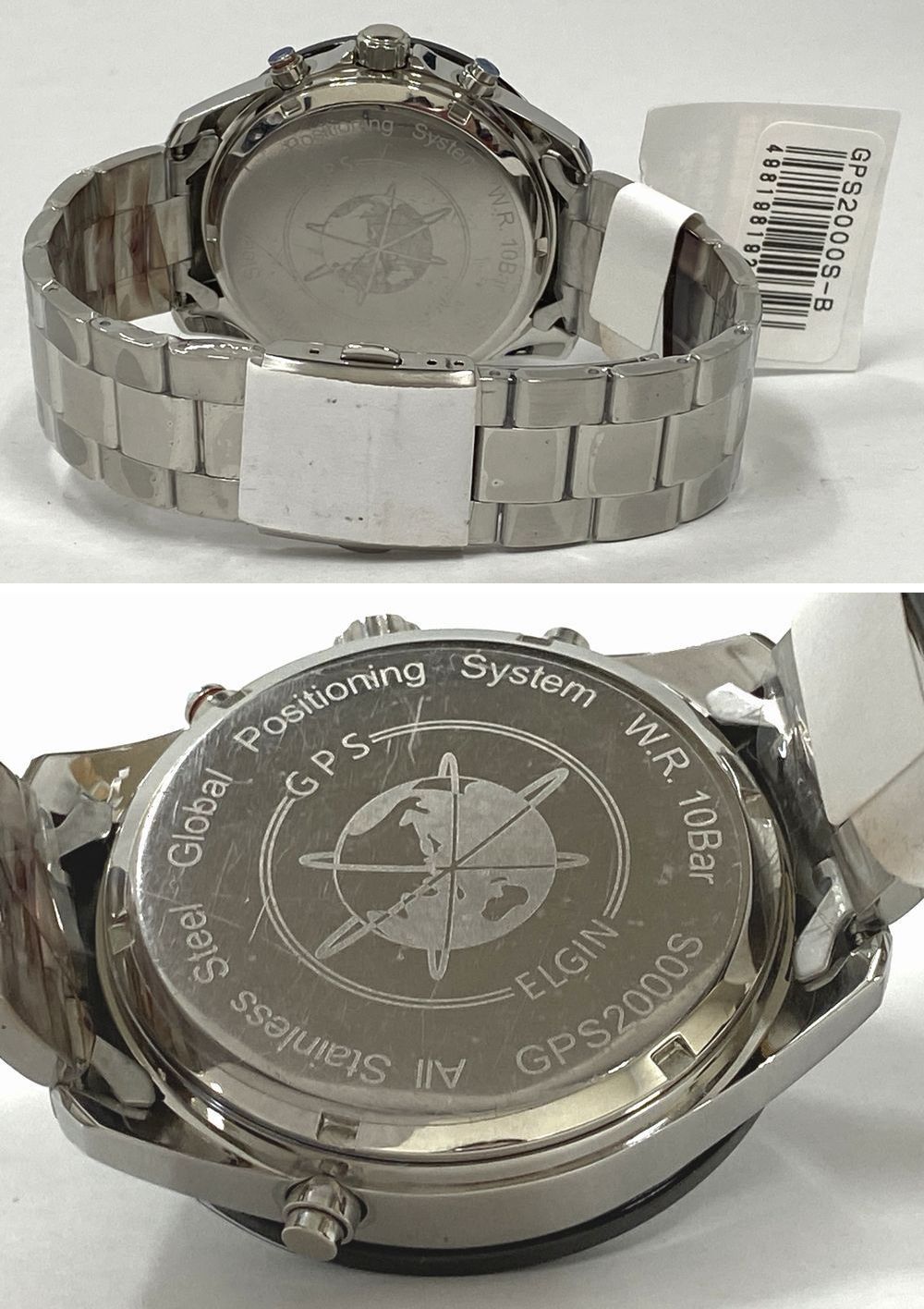 ELGIN/エルジン 腕時計 メンズ 衛星電波時計 GPS GPS2000S-B 【中古】【79-20240706-B-091】【併売商品】