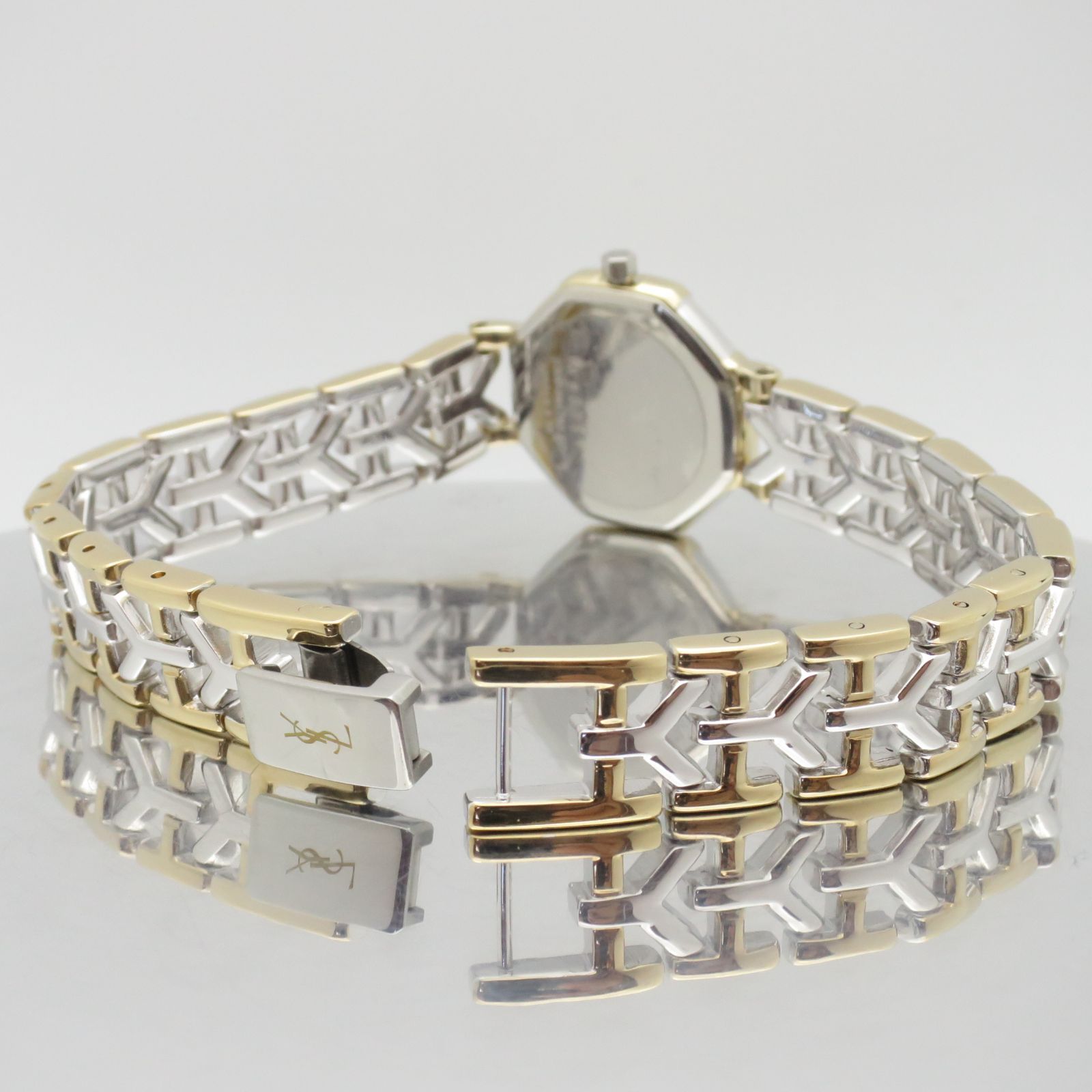 新品電池】イヴサンローラン YSL レディース腕時計 オクタゴンケース