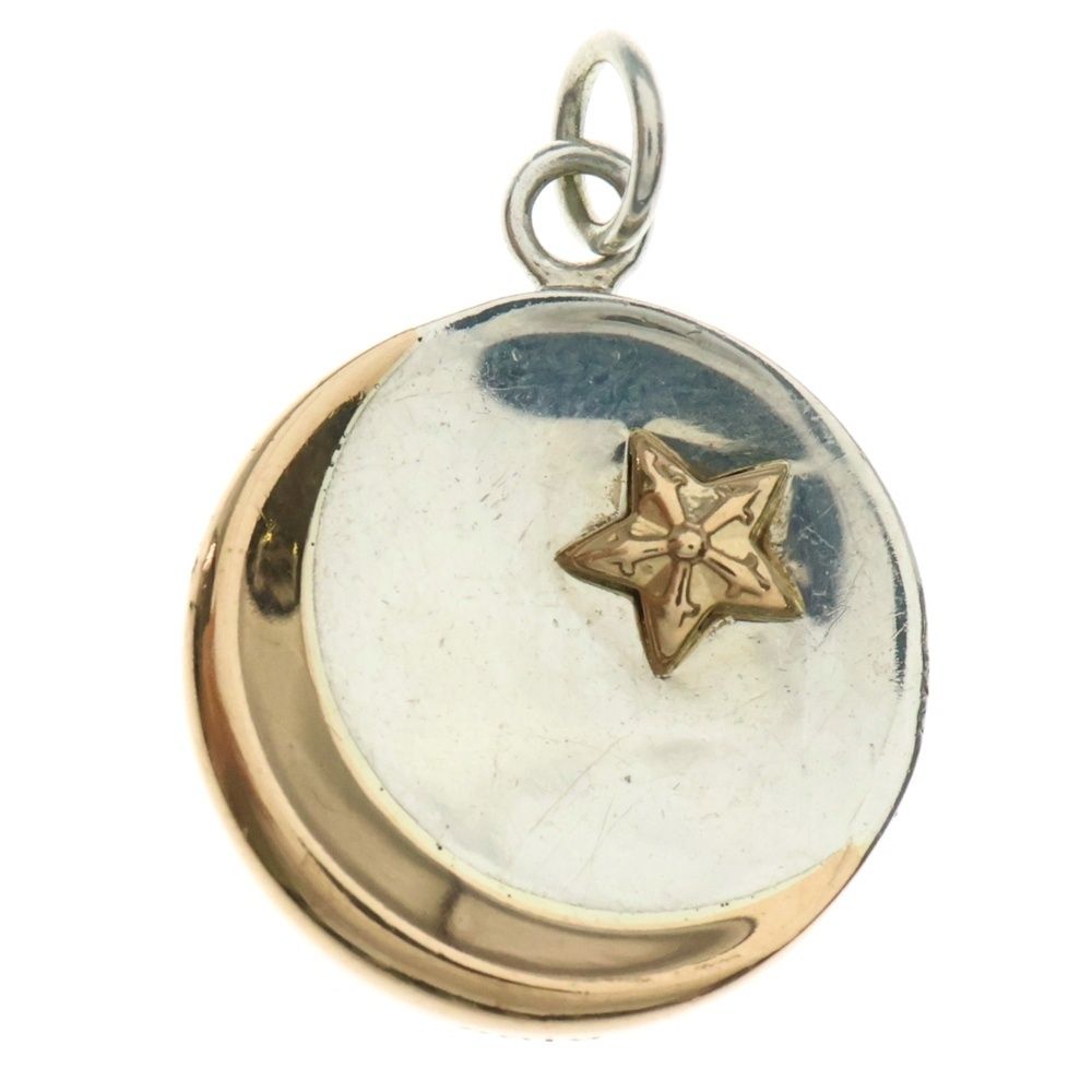 CHROME HEARTS クロムハーツ STAR CRESCENT スタークレセント シルバーゴールドコンビ ネックレストップ