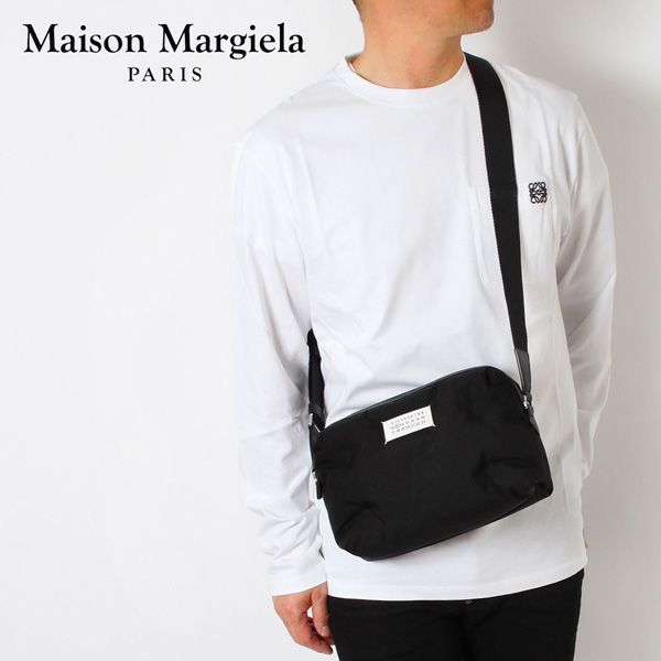 24SSモデル メゾン マルジェラ Maison Margiela  メンズ グラムスラム Glam Slam カメラバッグ【ブラック】 SB2WG0010 P1511 T8013/【2024SS】m-bag