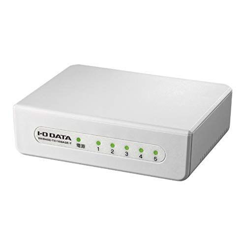 アイ・オー・データ スイッチングハブ 5ポート lanハブ 10/100Mbps 対応 ファンレス静音設計 日本メーカー ETX-ESH05WC 