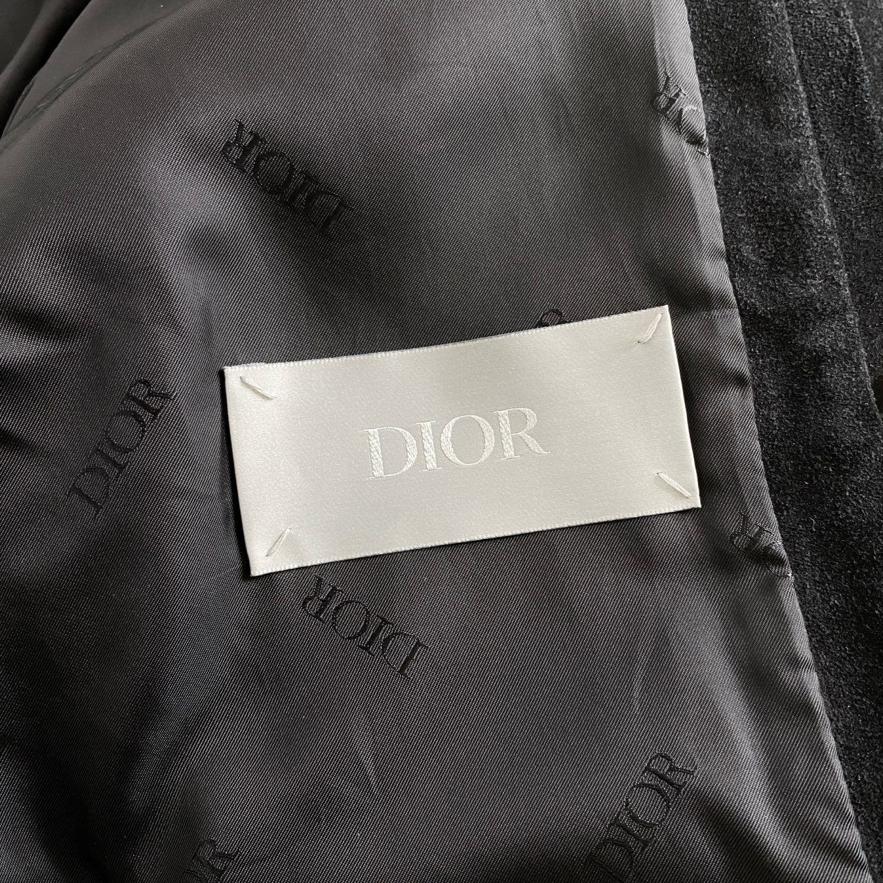 83h13 DIOR HOMME ディオールオム ロゴテープ クラシックレザーボア