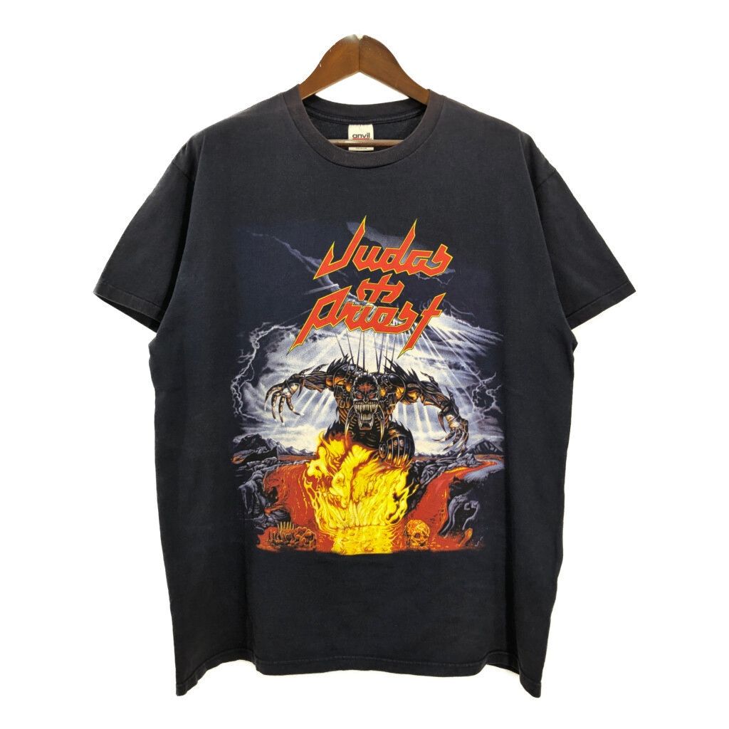 90年代 Judas Priest JUGULATOR WORLD TOUR Ｔシャツ バンド ネイビー メンズ XL 古着 U1665
