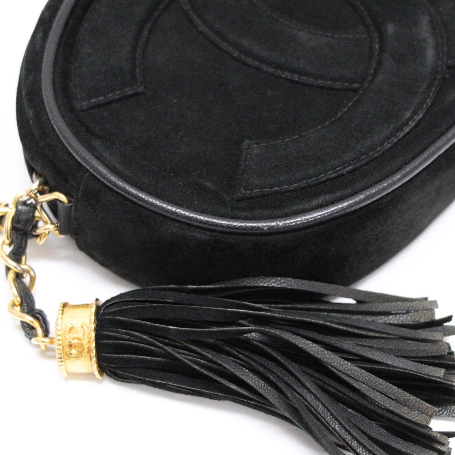 シャネル フリンジ スエード チェーン ショルダー バッグ ココマーク 黒 楽天市場】CHANEL シャネル タッセル フリンジ チェーン
