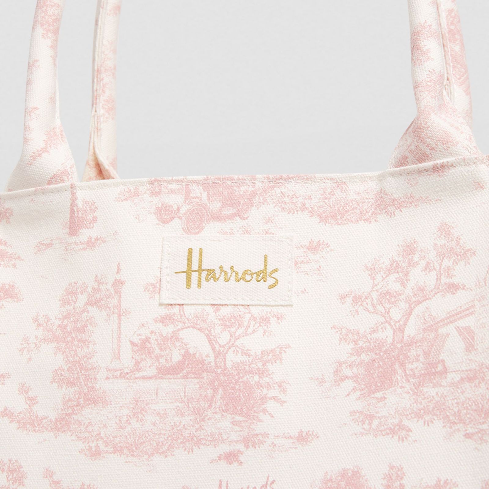 新品　Harrods ハロッズ　トワルドジュイ　トートバッグ　ピンク　L 新品 Harrods ハロッズ トワルドジュイ トートバッグ ピンク L