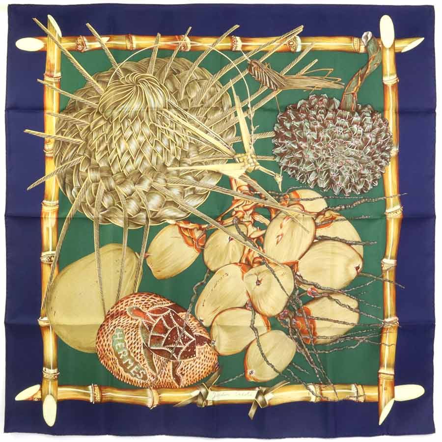 HERMES カレ90 Jardin Creole クレオルの楽園 アウトレット