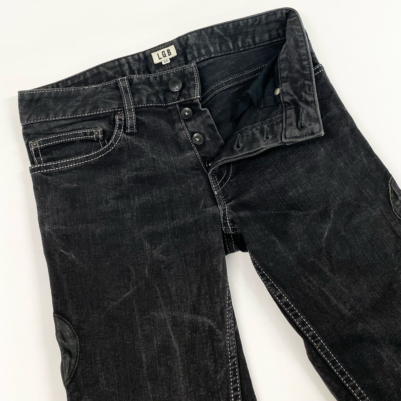 62g24 L.G.B. エルジービー ルグランブルー レザー切替 デザインパンツ  