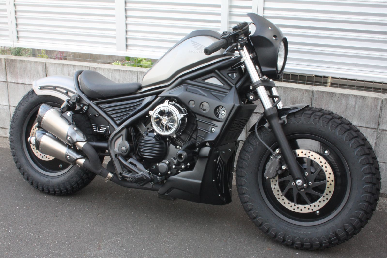 レブル250 ハイクオリティー ダミーエアクリーナー タイプE メッキ 取付説明書付 BRIGHTFACE_UK