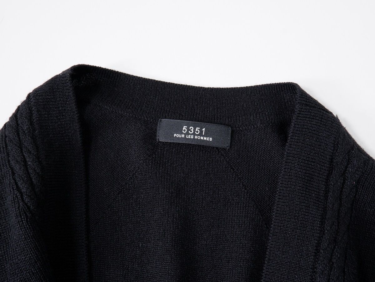 5351 POUR LES HOMMES5351プールオム 2023AWウーステッド ニット