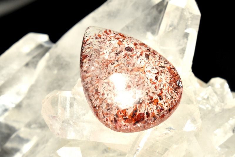 １点物 AAAA レピドクロサイトの輝き ストロベリークォーツ レピドクロサイトインクォーツ 19x13mm ドロップ ルース パワーストーン 天然石 _PC6101 NEXPOTALLINN_EU