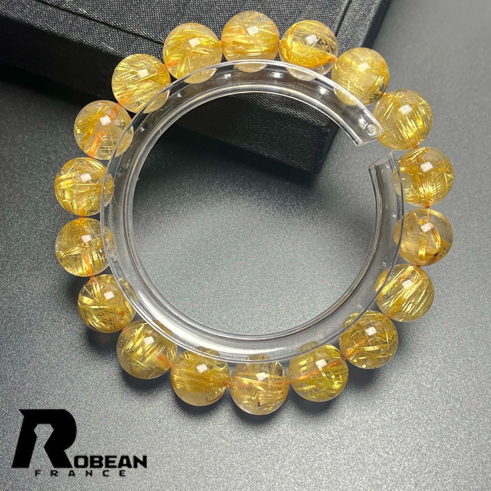 在庫切れ 在庫切れ 綺麗 EU製 定価22万円ROBEAN・極!極満針ルチルクォーツブレスレット パワーストーン 天然石 綺麗 金運 お守り プレゼント 10.9-11.4mm Mk1011149