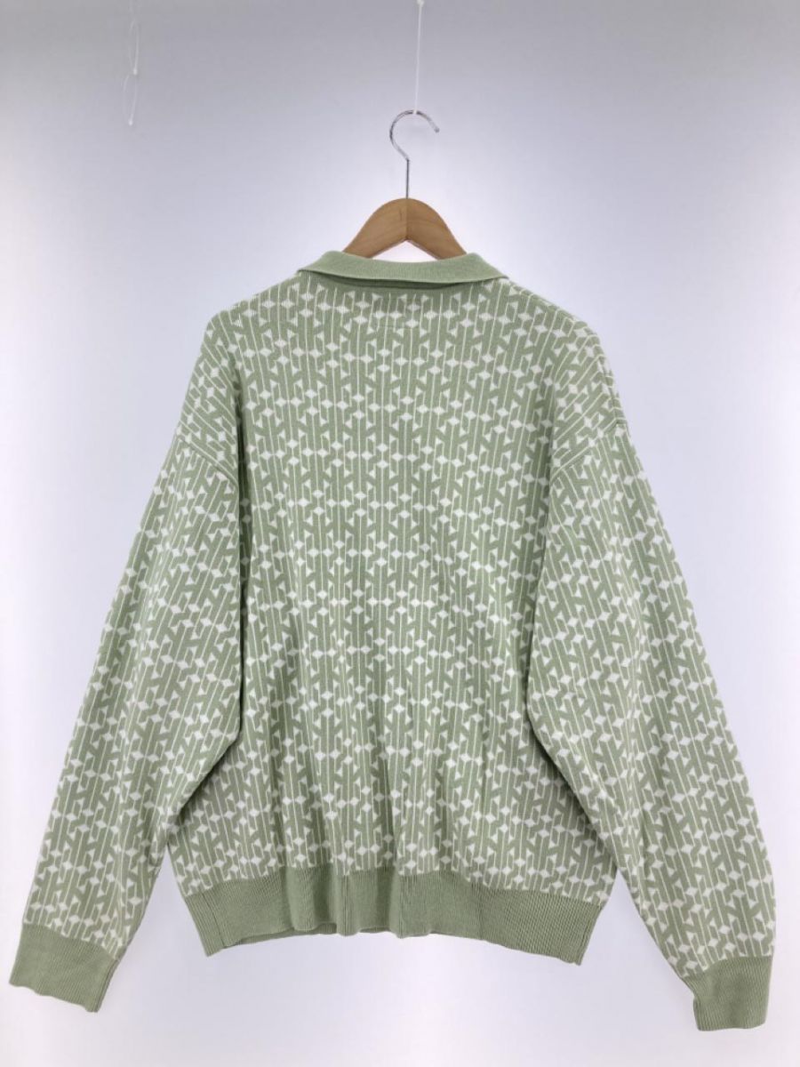 HUF ハフ 綿混 総柄 ニット セーター sizeM/薄緑 ◇□ メンズ - メルカリ