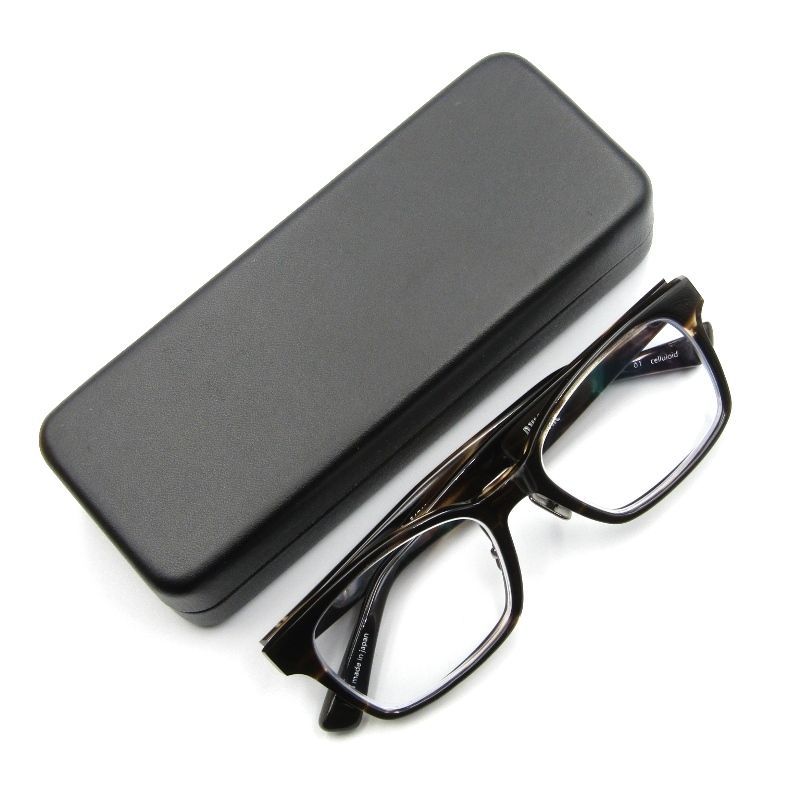 美品 DJUAL デュアル メガネフレーム S-03 度入り 日本製 ウェリントン  