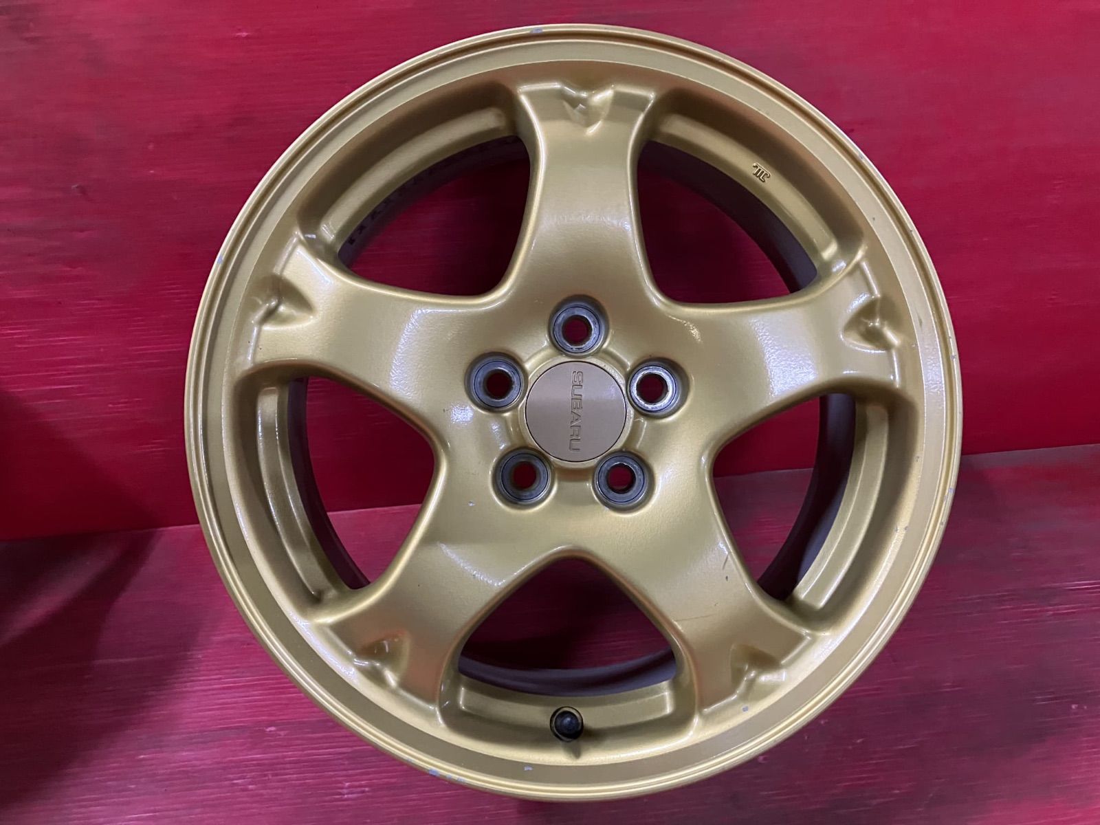 ホイール 16x7.0 53 100 5H スバル GC8 インプレッサ純正 4本SET