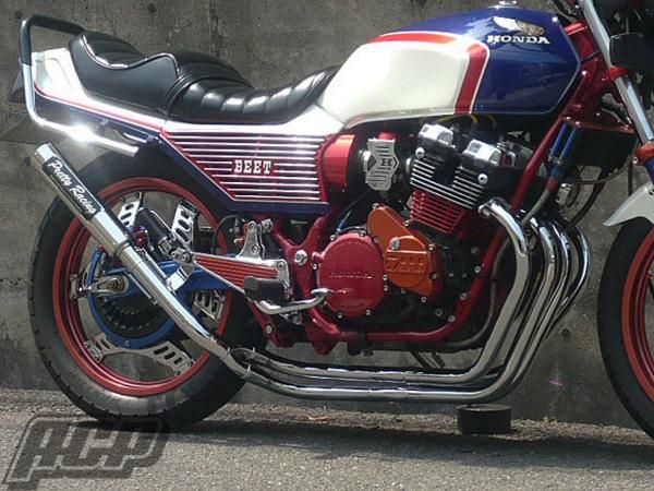 プリティー製 CBX550F 改 タイプ２ 4-2-1 マフラー　メッキ