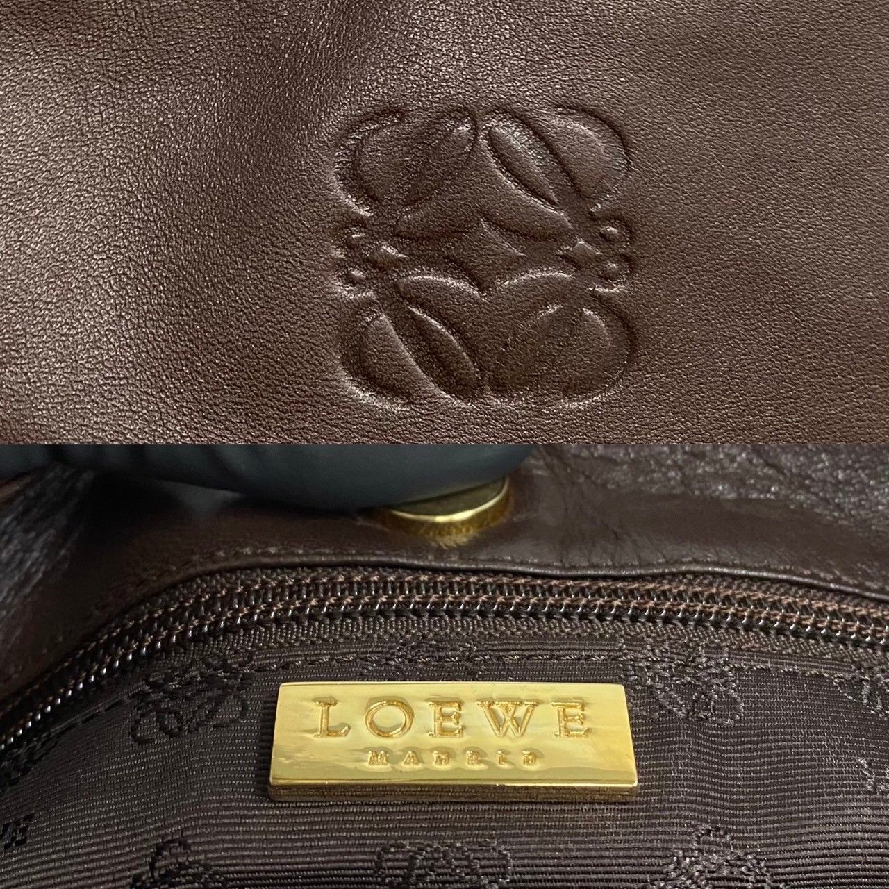 極 美品 レア LOEWE ロエベ ヴィンテージ アナグラム ロゴ ナッパレザー ハンドバッグ ミニ トートバッグ A4収納可能 ブラウン 茶  48823 - メルカリ