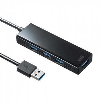サンワサプライ 急速充電ポート付きUSB3.1 Gen1 ハブ ブラック USB-3H420BK