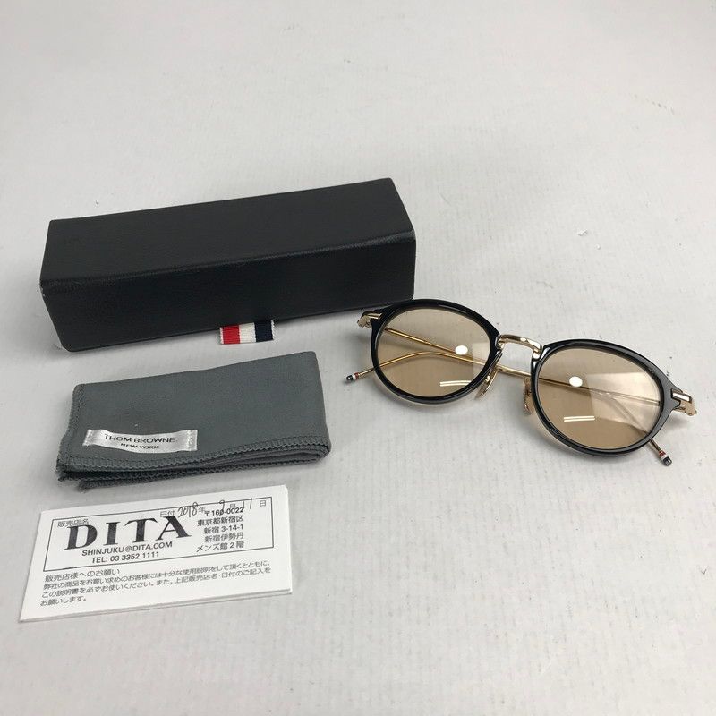 THOM BROWNE トムブラウン TB011A-49 サングラス 金縁 ケース付き 203-250513-mh-09-fuz