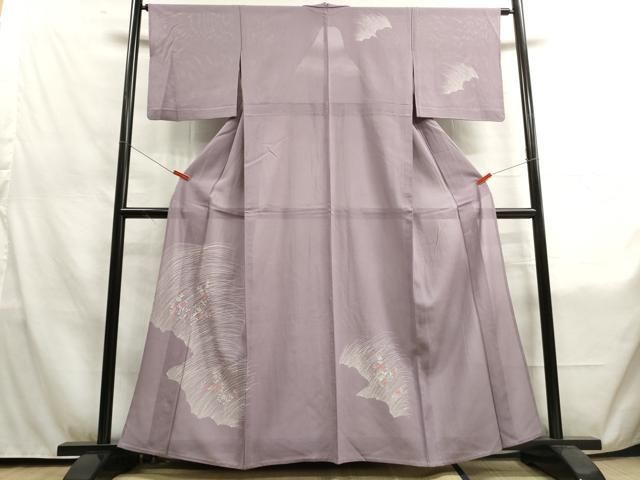 平和屋着物＊夏物　訪問着　絽　手描き　草花文　正絹　逸品　AAAZ4641jd 平和屋着物＊夏物 訪問着 絽 手描き 草花文 金彩 正絹 逸品 AAAZ1300fy