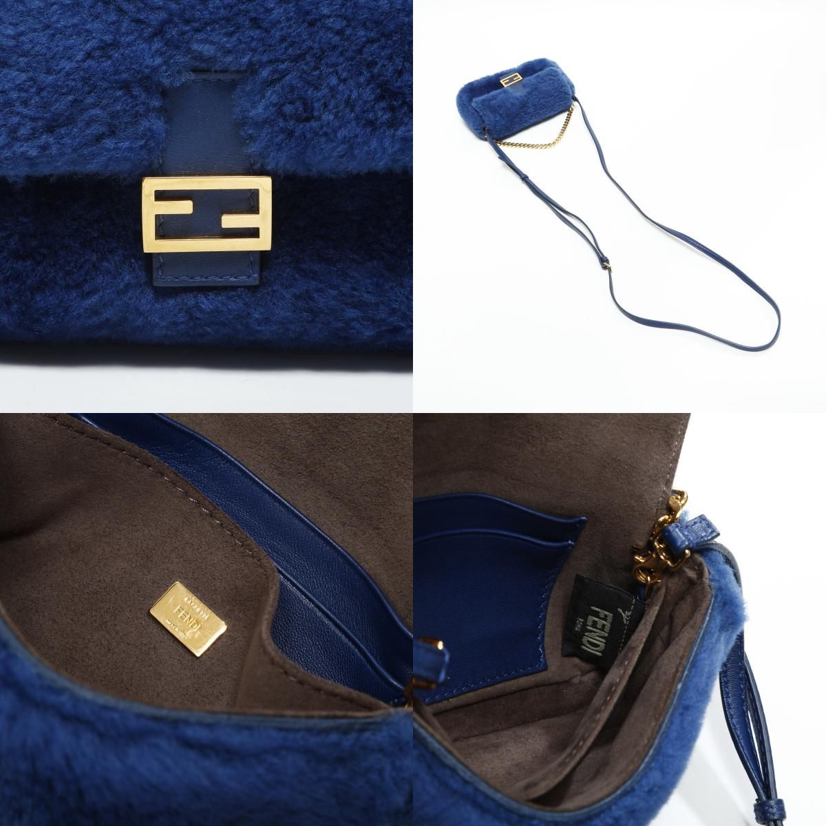FENDI フェンディ ショルダーバッグ ボア ファー ミニ マンマ バケット