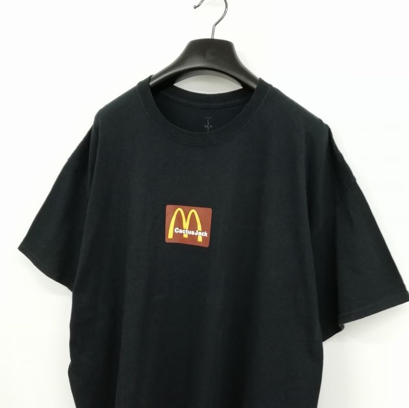 カクタスジャック トラヴィススコット Cactus Jack Travis Scott × マクドナルド McDonalds コラボ Tシャツ XL  ブラック