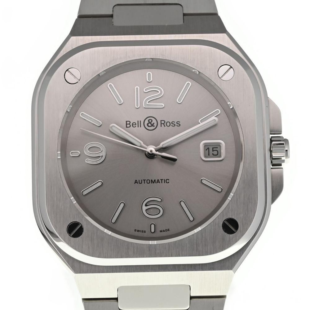 ベル＆ロス Bell＆Ross BR05A-GR-ST/SST BR05 デイト 自動巻き メンズ美品箱付き J#136961