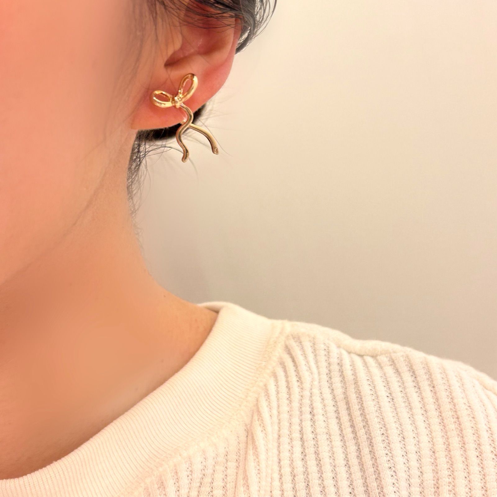 dog earring kazy's handmade gold イヤリング・ノンホールピアス