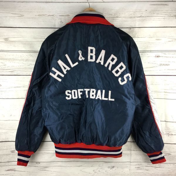 BUTWIN 80s vintage スタジャン L ネイビー バトウィン BUTWIN ブルゾン アウター 「 / バトウィン 」 ナイロン