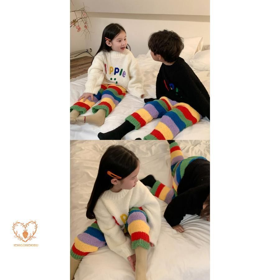 2点セット 笑?柄虹色トップス