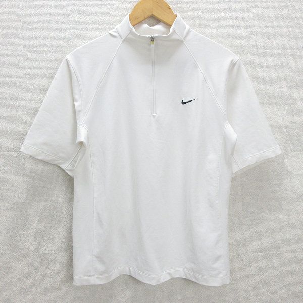 NIKE GOLF ナイキゴルフ 刺繍 ロゴ ハーフジップ 半袖 ゴルフ