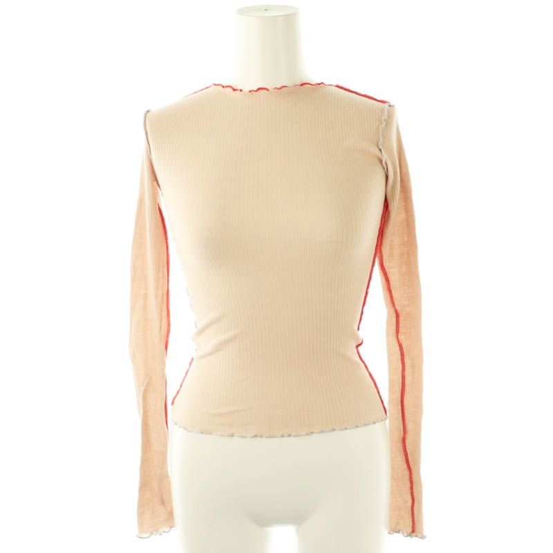 ベースレンジ BASERANGE VEIN LONG SLEEVE カットソー XS ピンク