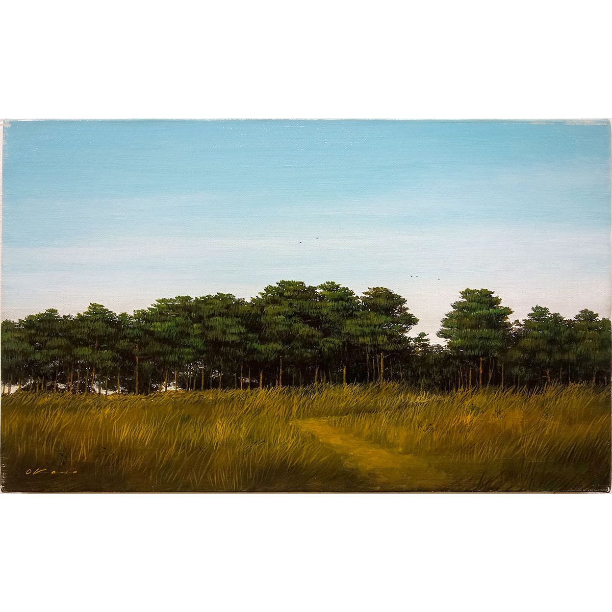 絵画 油絵  岡野浩二 油彩画 岡野浩二 「小径」M8号 額付き 油絵 風景画 自然