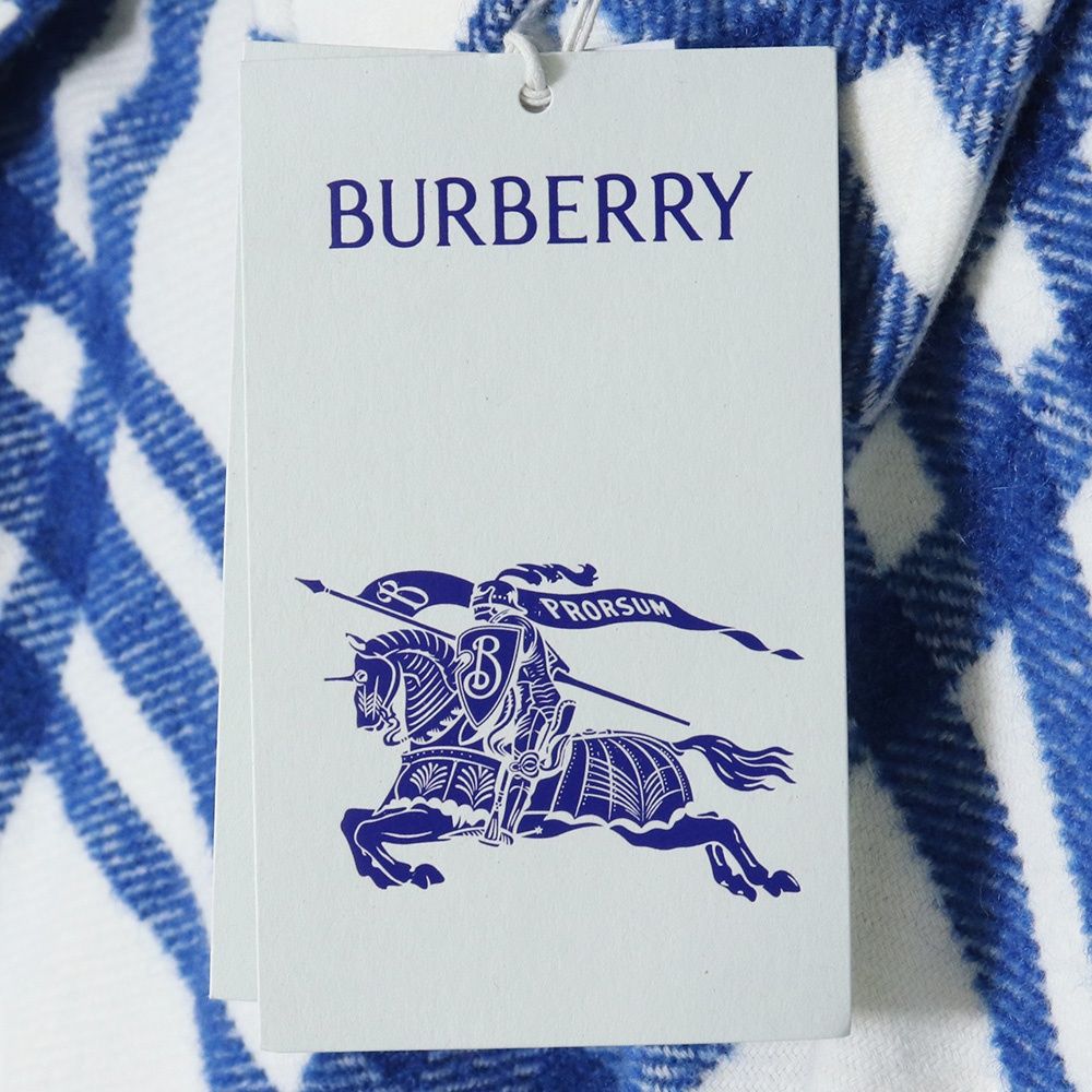 BURBERRY チェックウールブレンドシャツジャケット Lサイズ