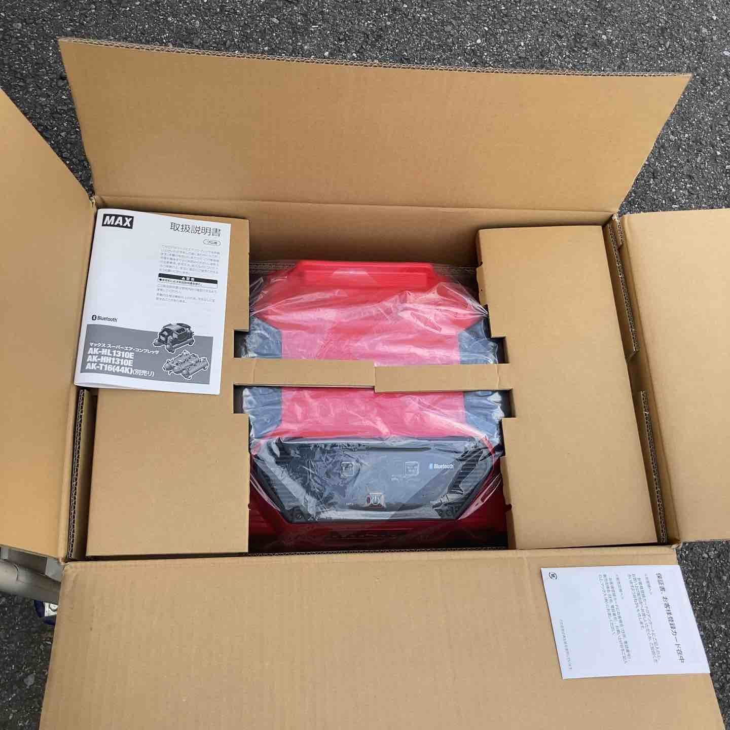 柄 ♥品 マックス MAX エアコンプレッサー AK-HL1310E_レッド 所沢店 信頼