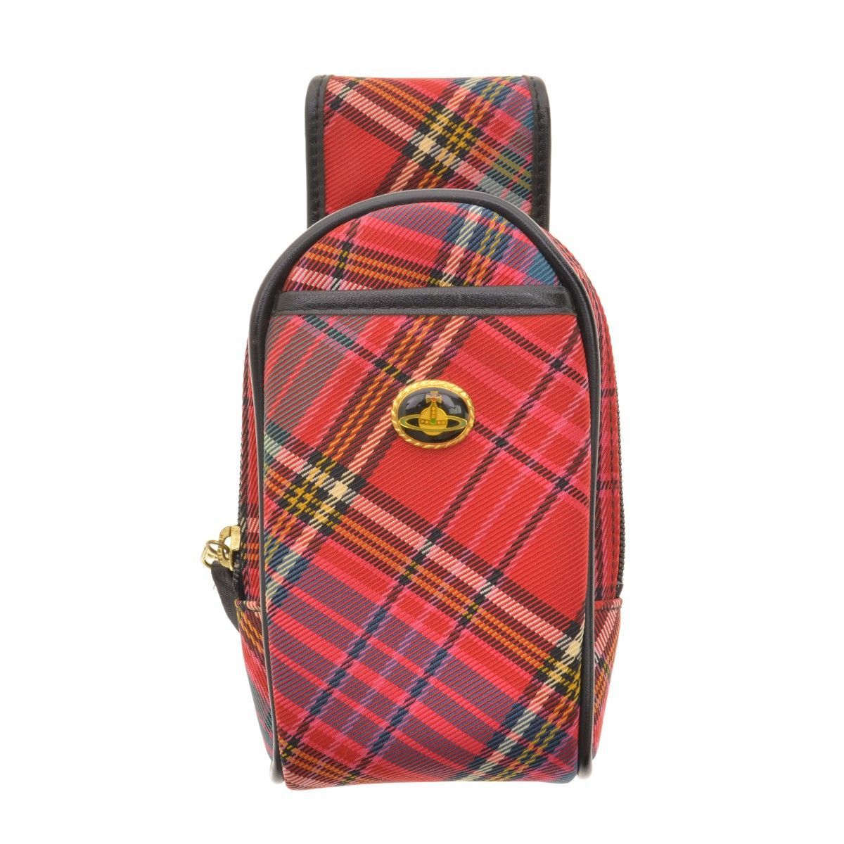 VIVIENNEWESTWOOD】マックマラタータンチェック エナメルオーブボタン 