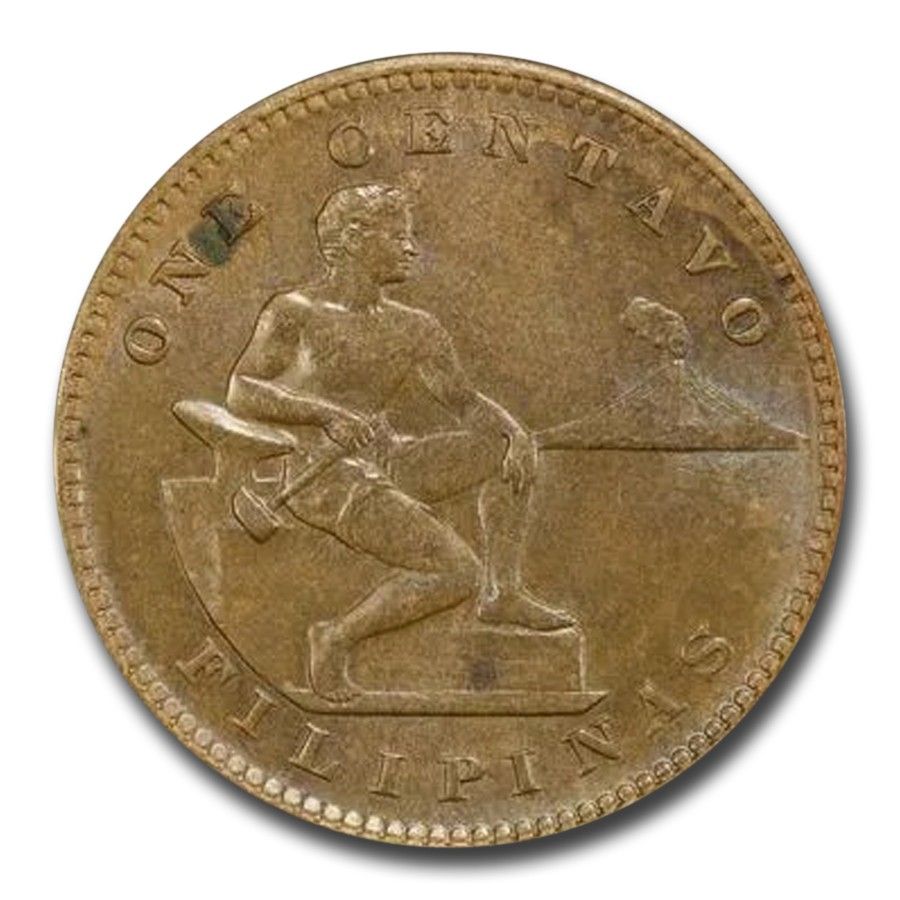 1910-S Philippines Centavo MS-63 PCGS Brown
