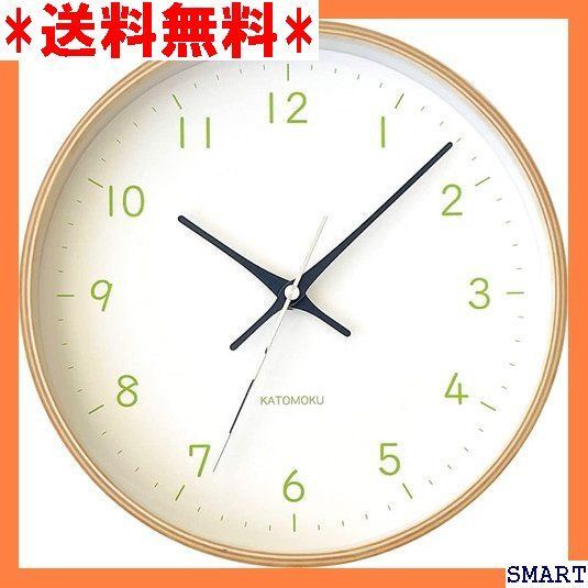 ☆大人気_Z042 KATOMOKU plywood clock 22 電 続秒針 km-121LGRC φ252m