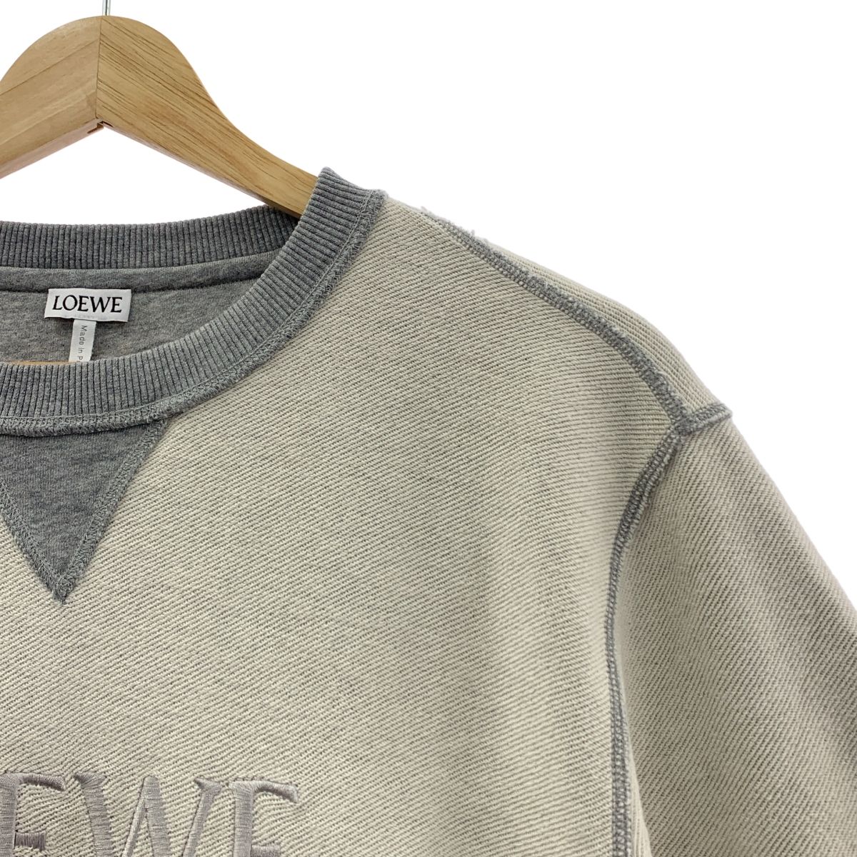 【美品】  LOEWE / ロエベ | 2023AW | アナグラム エンブロイダリー ロゴ スウェット トレーナー | S | グレー系 | レディース LOEWE - 【美品】 LOEWE / ロエベ | 2023AW | アナグラム エンブロイ