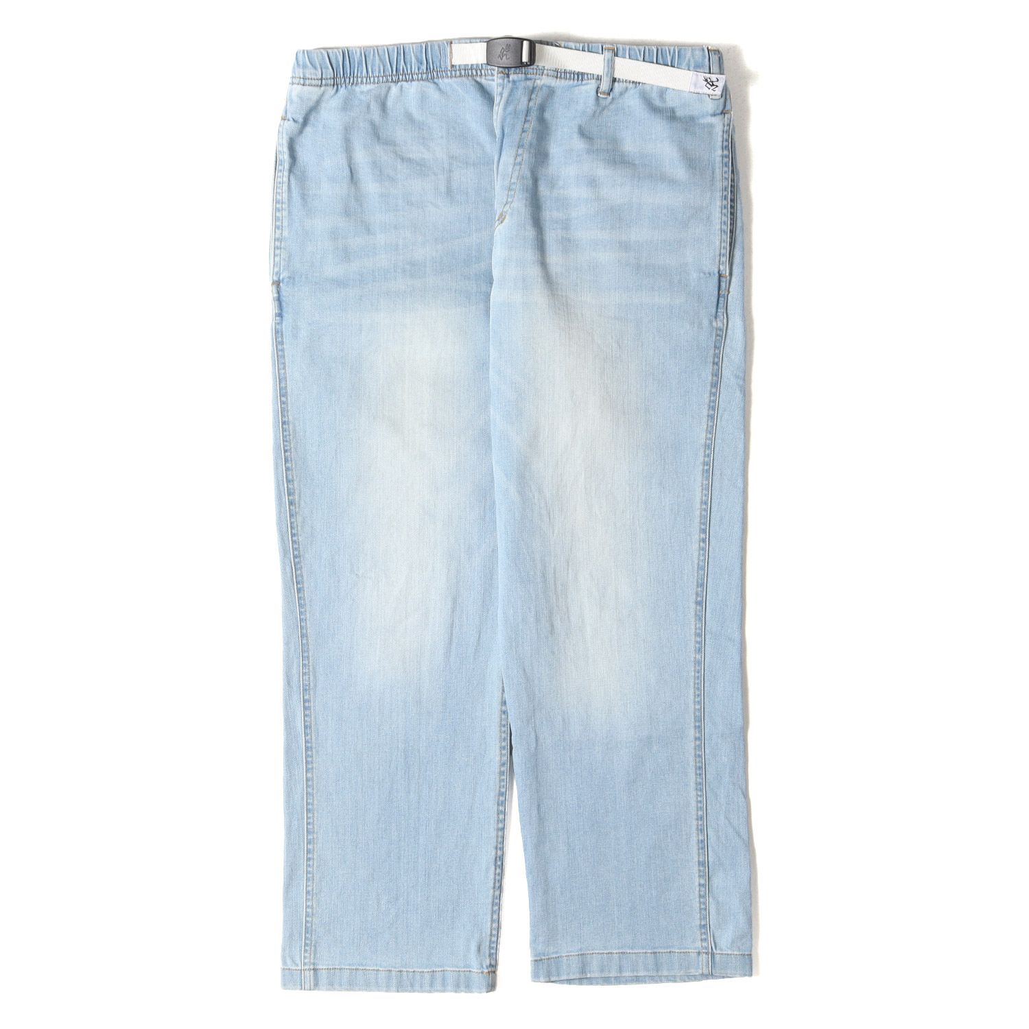 Ron Herman ロンハーマン パンツ サイズ:L RHC GRAMICCI ヴィンテージ加工 ストレッチデニム イージーパンツ インディゴ ボトムス ズボン コラボ【メンズ】