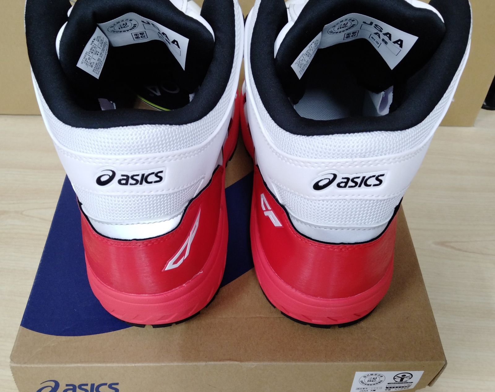 アシックスワーキング 安全靴 作業靴 ウィンジョブ CP 304 BOA JSAA A種先芯 ホワイト ブラック 27.0 cm 耐滑ソール fuzeGEL搭載