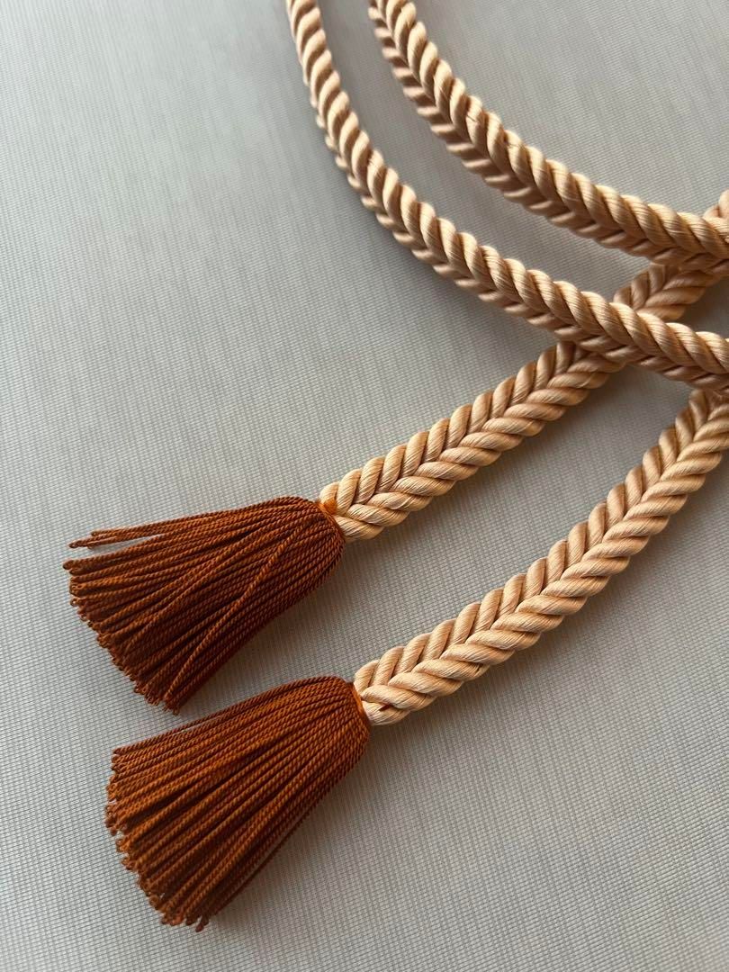 平和屋着物○和装小物 帯締め・帯揚げセット 高麗組 綾出し 舞葉文 地