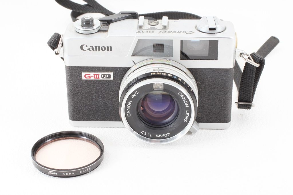 人気レンズ綺麗★Canon Canonet G-III QL 40mm F1.7 Canon Canonet QL17 GIII G3 ブラック / 40mm F1.7 レンジ