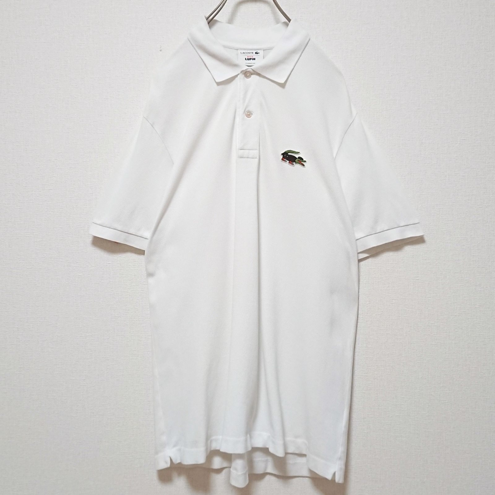 希少　LACOSTE 旧タグ　フランス製　半袖　刺繍　ポロシャツ LACOSTEラコステフランス製半袖ポロシャツ水色ヴィンテージ